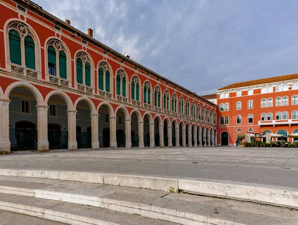 Split Croazia Novembre 2021 Veduta Della Piazza Della Repubblica Dei — Foto Stock