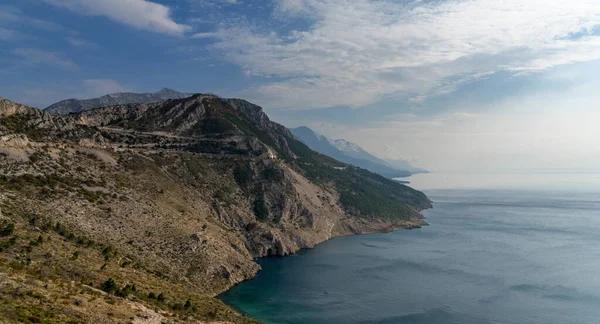 Uitzicht Adriatische Snelweg Dalmatische Kust Bij Makarska — Stockfoto