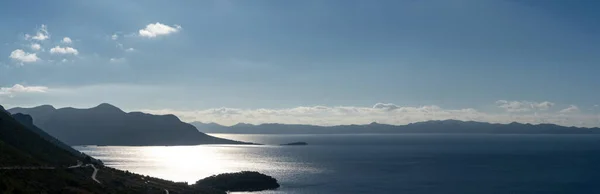 Панорама Южного Побережья Хорватии Округе Далмация Многими Островами Берегов — стоковое фото