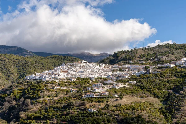 Villaggio Imbiancato Sulle Colline Sopra Malaga Nel Backcountry Andaluso — Foto Stock