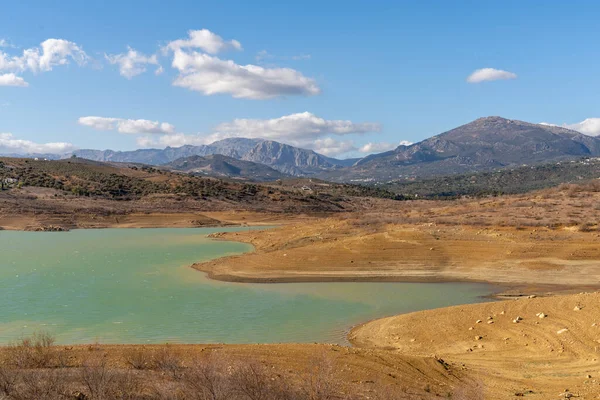 Pohled Jezero Vinuela Pohoří Malaga Province Jižním Španělsku — Stock fotografie