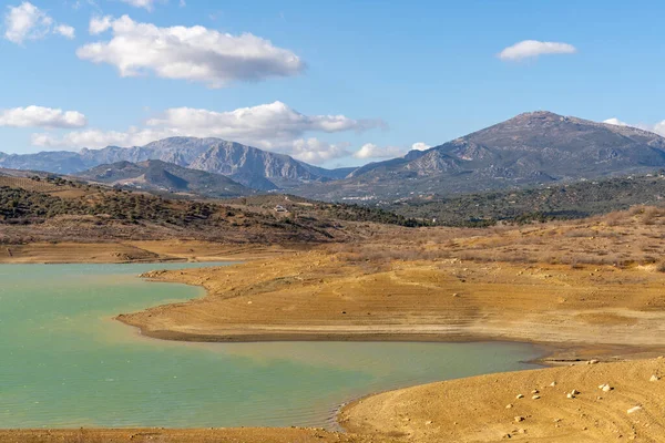 Pohled Jezero Vinuela Pohoří Malaga Province Jižním Španělsku — Stock fotografie