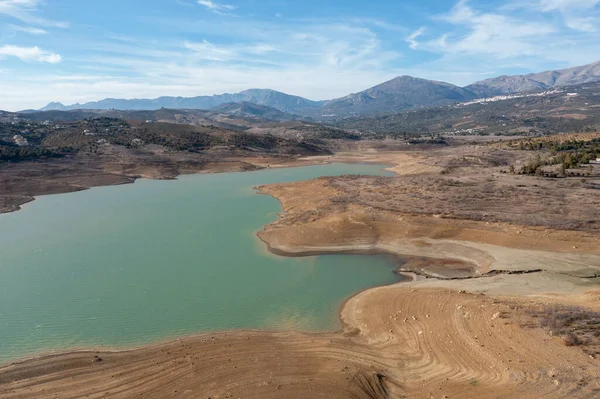 Pohled Jezero Vinuela Pohoří Malaga Province Jižním Španělsku — Stock fotografie