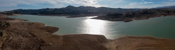 Вид Озеро Винуэла Горах Провинции Малага Юге Испании — стоковое фото
