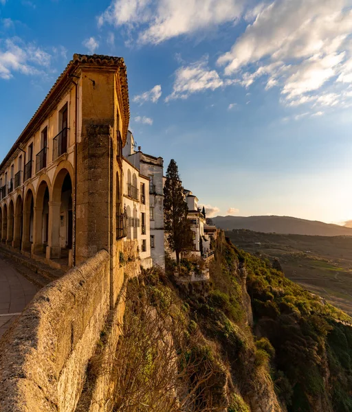 Kilátás Ronda Óvárosára Tajo Szurdok Puente Nuevo Híd Felett — Stock Fotó