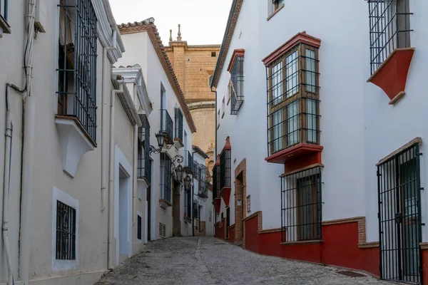 Ronda Spanje Februari 2021 Smalle Straat Het Historische Centrum Van — Stockfoto