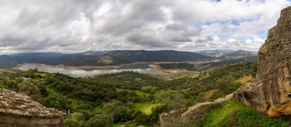 Panorama View Guadarranque Reservoir Alcornocales Nature Reserve Andalusia — Stock Photo, Image