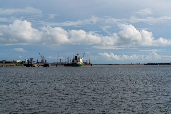 Huelva Espanha Março 2022 Navio Carga Carregado Porto Industrial Huelva — Fotografia de Stock