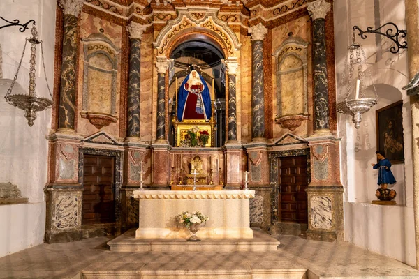 Aracena Hiszpania Marca 2022 Widok Ołtarz Kościoła Kapłańskiego Aracenie — Zdjęcie stockowe