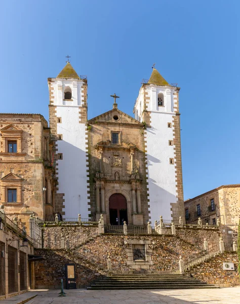 Caceres Spagna Marzo 2022 Veduta Della Storica Chiesa San Francisco — Foto Stock