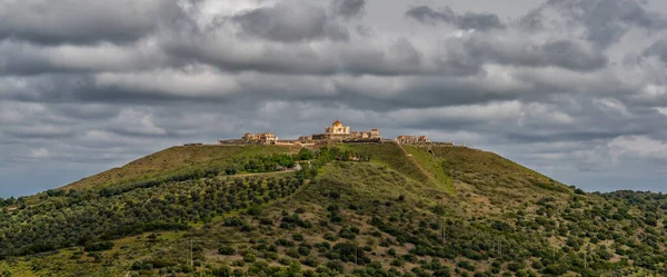 Elvas Portugalia Marca 2022 Panoramiczny Widok Twierdzę Fort Conde Lippe — Zdjęcie stockowe