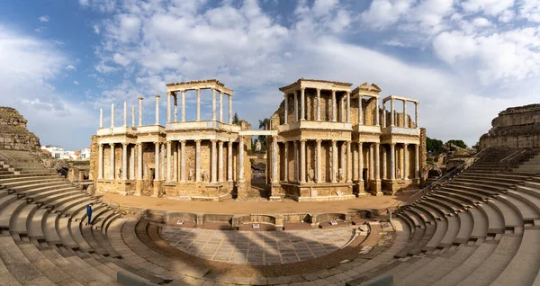 Mérida España Marzo 2022 Vista Panorámica Del Anfiteatro Romano Histórica —  Fotos de Stock