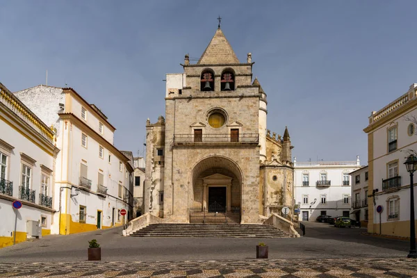 Elvas Portugal Março 2022 Catedral Nossa Senhora Assunção Praça República — Fotografia de Stock