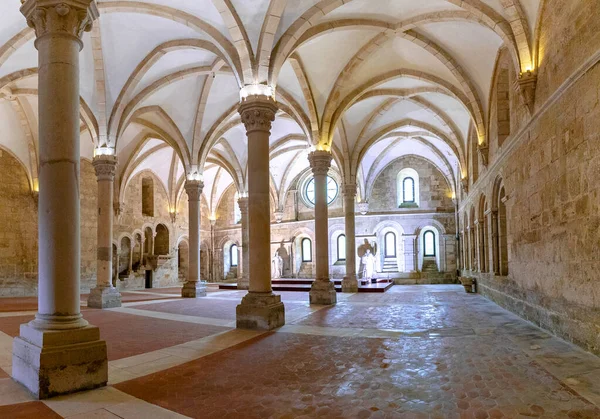Alcobaca Portugal Abril 2022 Vista Interior Del Refectorio Monasterio Alcobaca — Foto de Stock
