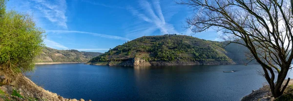 Panorama View Belesar Reservoir Southern Galicia — стоковое фото