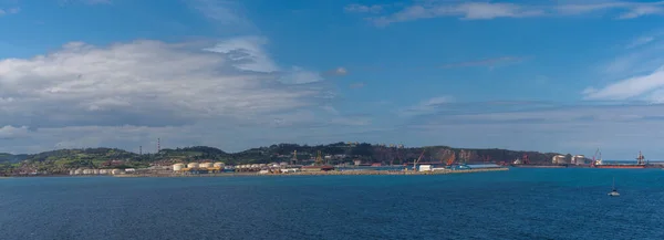 Gijon Spagna Aprile 2022 Veduta Panoramica Del Porto Industriale Della — Foto Stock