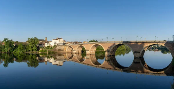 Bergerac France May 2022 Panorama View Dordogne River Old Stone — Stock Photo, Image