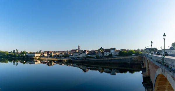 Bergerac France May 2022 Panorama View Dordogne River Picturesque Bergerac — Stock Photo, Image