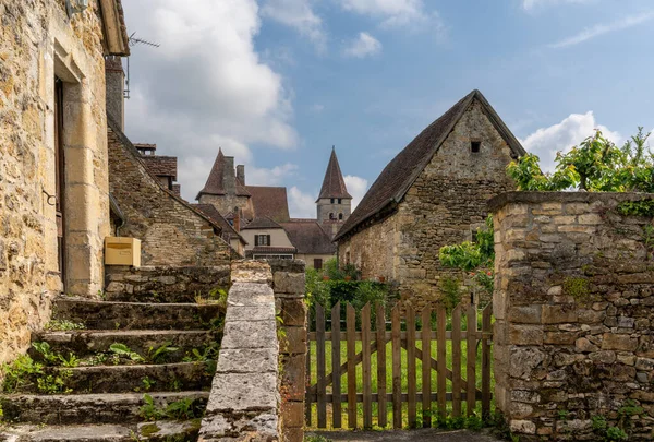 Carennac França Maio 2022 Casas Tradicionais Pedra Pitoresca Aldeia Francesa — Fotografia de Stock