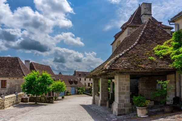 Curemonte França Maio 2022 Casas Históricas Centro Vila Curemonte Região — Fotografia de Stock