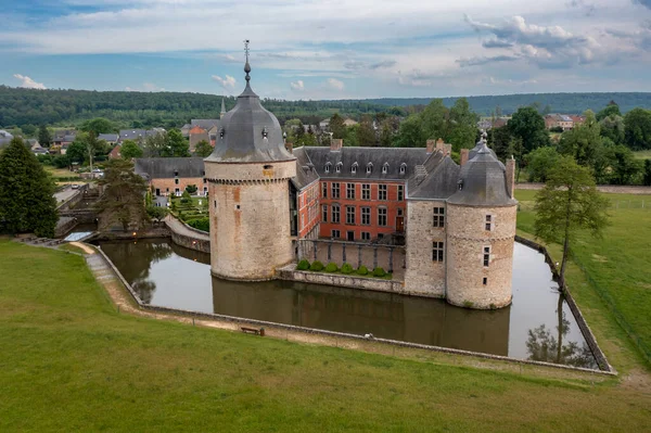 Lavaux Sainte Anne Belgium June 2022 Aerial View Historic Castle — Stock Photo, Image