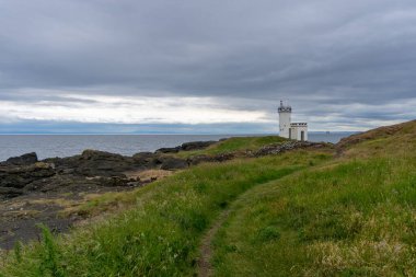 İskoçya 'daki Firth of Forth' taki Elie Deniz Feneri manzarası