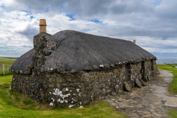 Kilmuir United Kingdom July 2022 Close View Typical Crofter Cottage — Photo