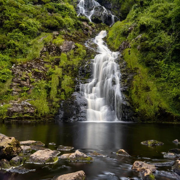 View Picturesque Assaranca Waterfall Coast County Donegal Ireland — Φωτογραφία Αρχείου