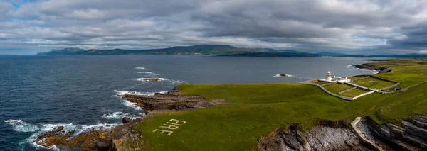 A drone panorama landscape of St. John\'s Point and the lighthouse in Donegal Bay in the northwest of Ireland