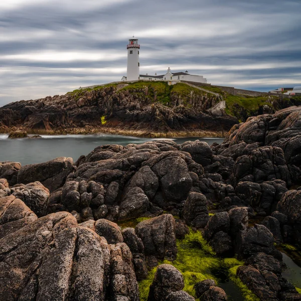 Long Exposure View Fanad Head Lighthouse Peninsula Northern Coast Ireland — Foto de Stock