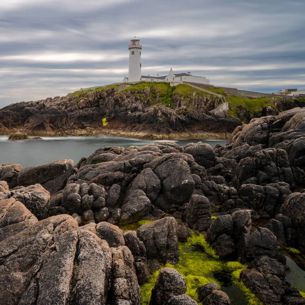 Long Exposure View Fanad Head Lighthouse Peninsula Northern Coast Ireland — Foto de Stock