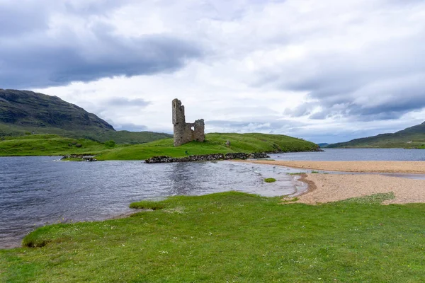 Inchnadamph Verenigd Koninkrijk Juni 2022 Uitzicht Het Ardvreck Castle Loch — Stockfoto