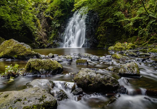 View Picturesque Gleno Waterfall Glens Antrim Larne — Foto de Stock