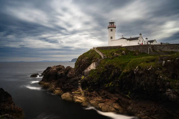 Long Exposure View Fanad Head Lighthouse Peninsula Northern Coast Ireland — Photo