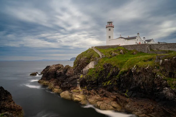 Long Exposure View Fanad Head Lighthouse Peninsula Northern Coast Ireland — Φωτογραφία Αρχείου