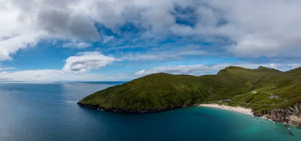 Panorama Landscape View Keem Bay Achill Island County Mayo Ireland — Foto Stock