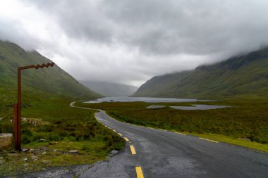 Delphi, Ireland - 24v July, 2022: the Doolough Valley stop on the Wild Atlantic Way scenic drive in western Ireland