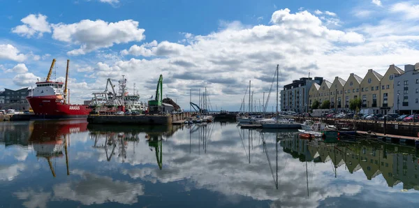 Galway Ireland July 2022 Panorama View Industrial Port Sports Marina — Foto Stock