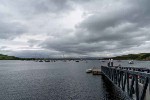 Clew Bay Ireland July 2022 Rosmoney Pier Dock Many Sailboats — Stock fotografie