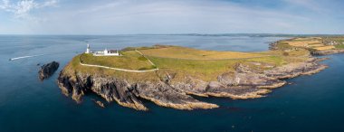 aerial panorama landscape view of the Galley Head Lighthouse in County Cork