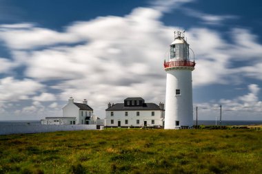 A long exposure view of the Loop Head Lighthouse in County Clare in western Ireland