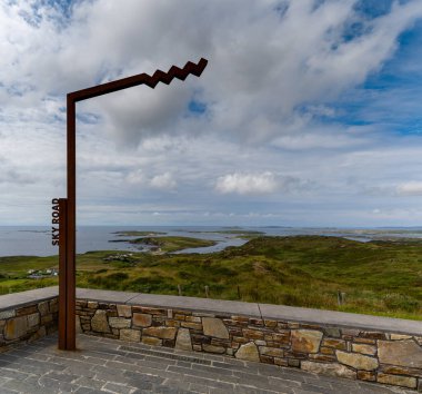 the view from the Sky Road scenic viewpoint on the Wild Atlantic Way in Ireland