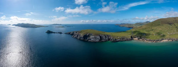 Aerial Panorama View Slea Head Dingle Peninsula County Kerry Western — Foto Stock