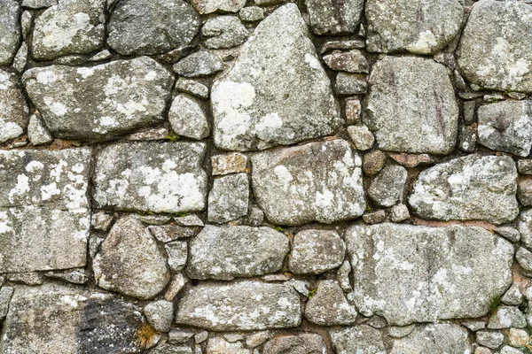 Background Old Stone Wall Built Uneven Random Blocks Stones — Stock Photo, Image