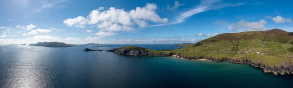 Aerial Panorama View Slea Head Dingle Peninsula County Kerry Western — Foto Stock