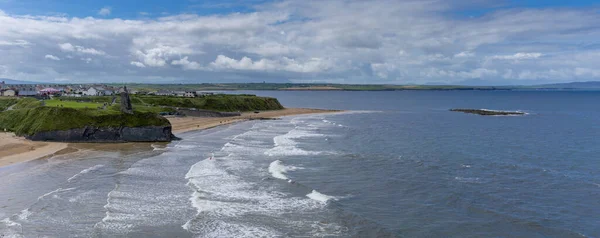 Ballybunion Irlanda Agosto 2022 Vista Panorâmica Das Ruínas Castelo Ballybunion — Fotografia de Stock