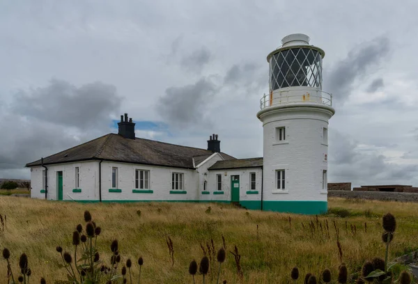 Een Landschap Uitzicht Bees Ligthouse Noord Engeland — Stockfoto