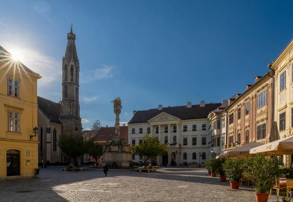 Sopron Macaristan Ekim 2022 Ana Meydan Tarihi Eski Şehir Merkezi — Stok fotoğraf