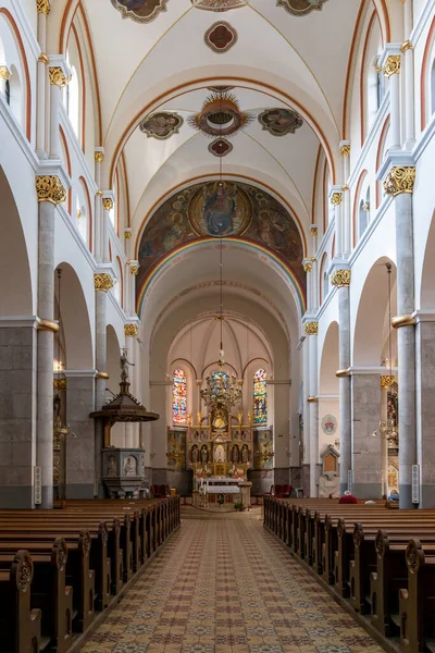 Maribor Eslovenia Octubre 2022 Vista Interior Nave Central Basílica Nuestra — Foto de Stock