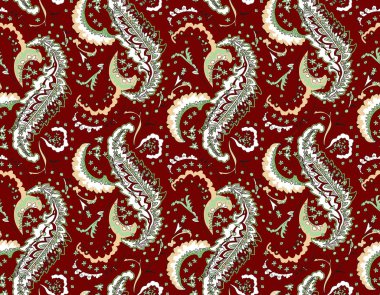 El çizimi Paisley Biçimi elementleri